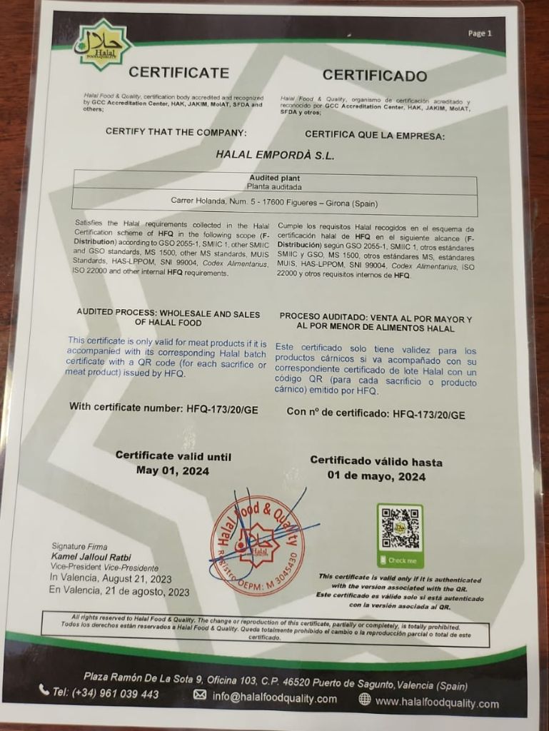 Certificado halal